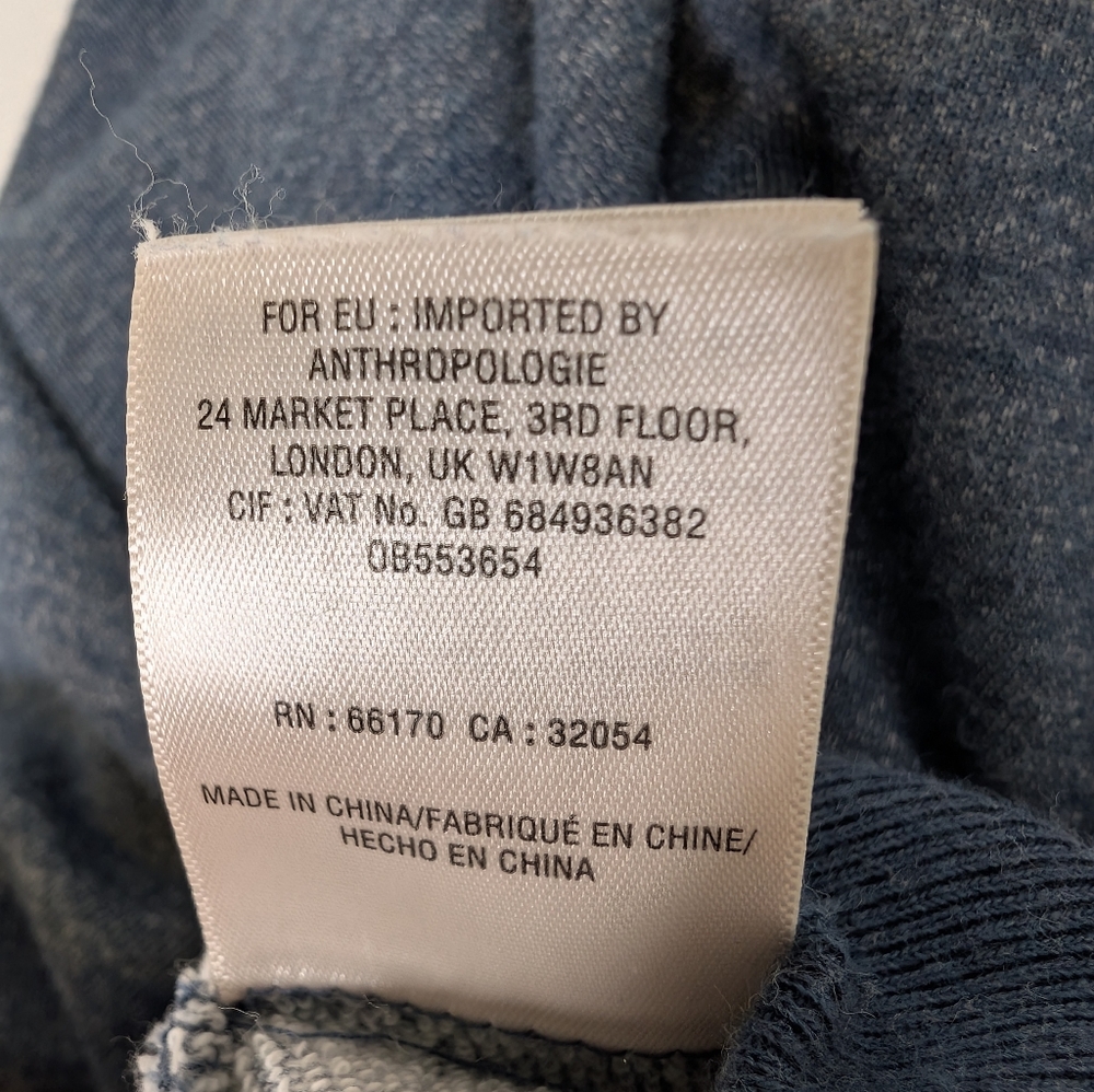 💘 ANTHRO Meadow Rue Bria Teal Lace-Back Sweatshirt - Picture 8 of 8